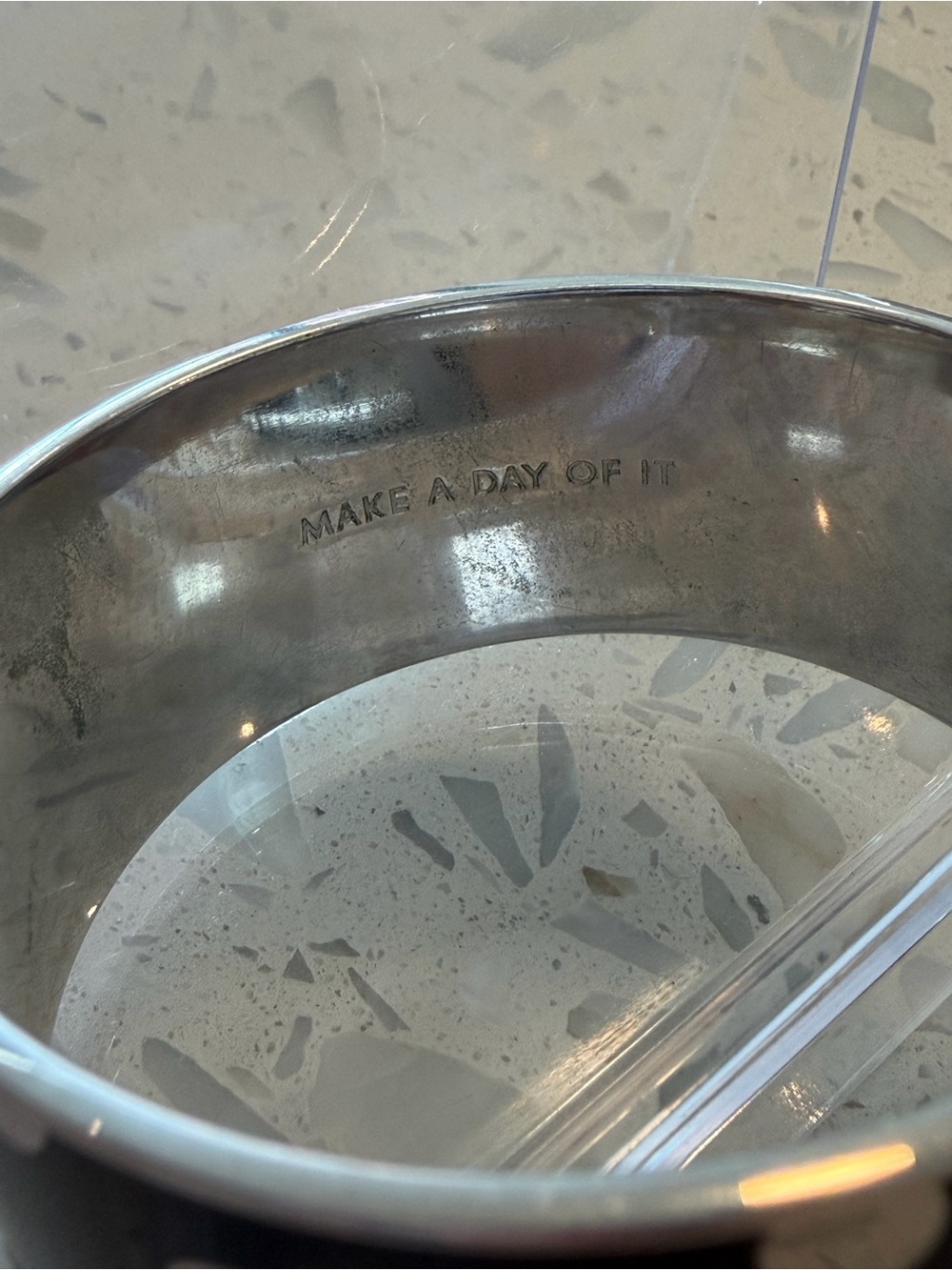 Kate spade - Black and Silver Polka Dot Wide Bangle Bracelet - Picture 3 of 6